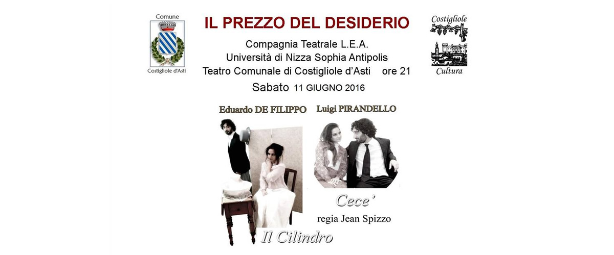 Lo spettacolo teatrale "Il prezzo del desiderio".